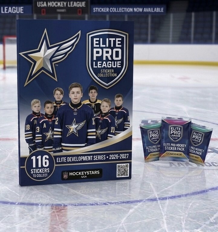 Sticker collection album for a hockey school